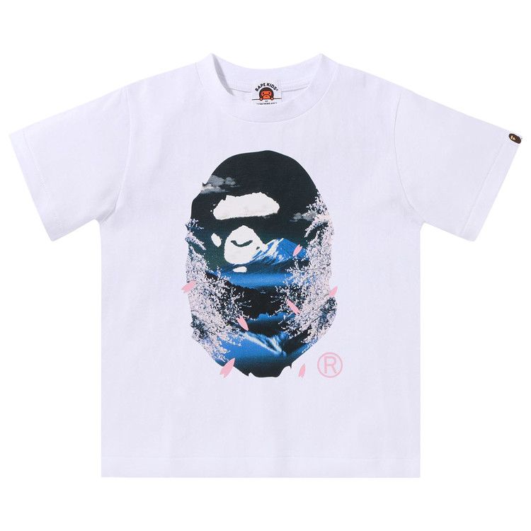 

Футболка BAPE Kids Sakura Photo Ape Head Tee, White