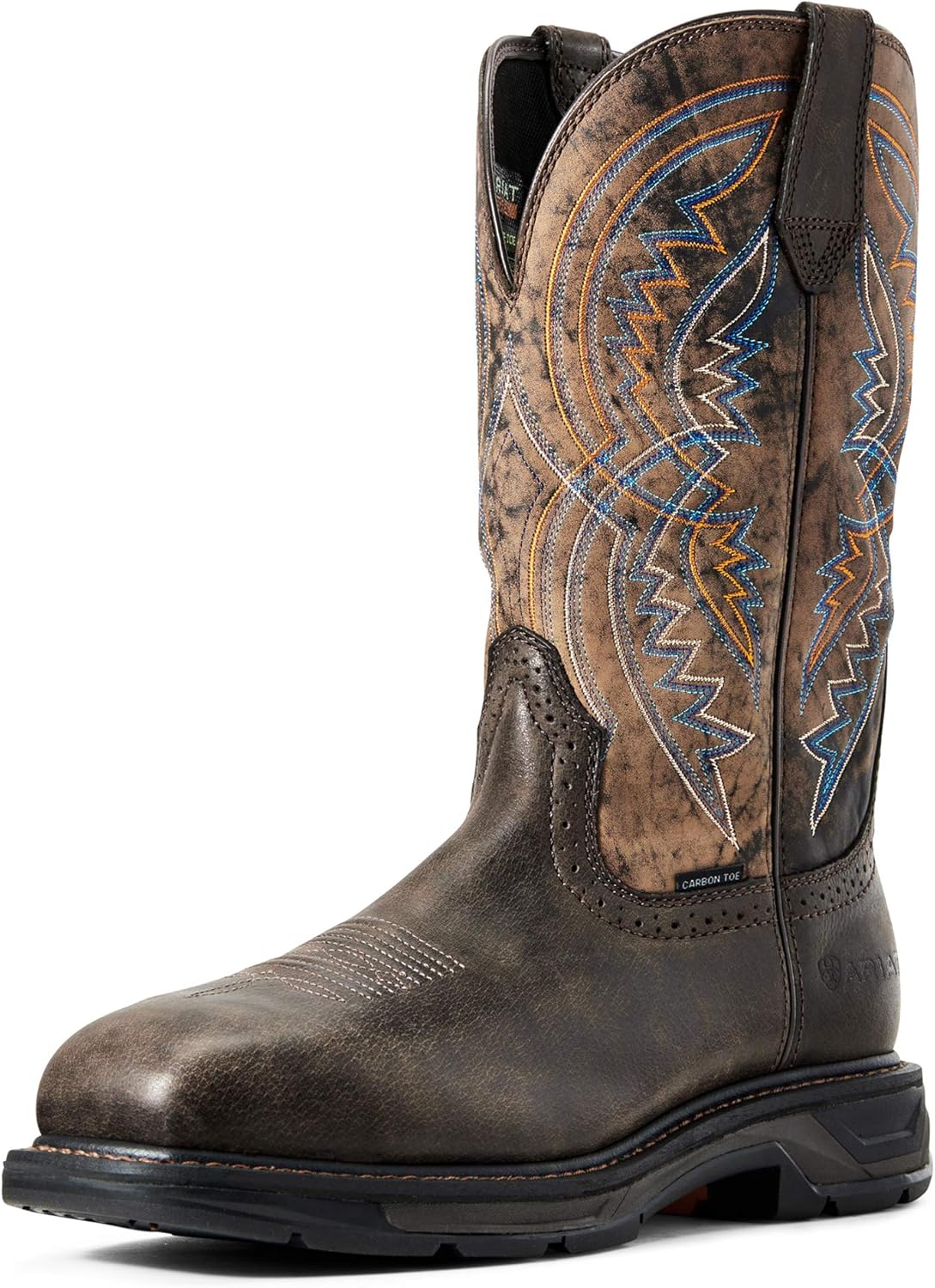 

Мужские ботинки Ariat Workhog Xt с широким квадратным носком и углеродным защитным носком, Woodsmoke