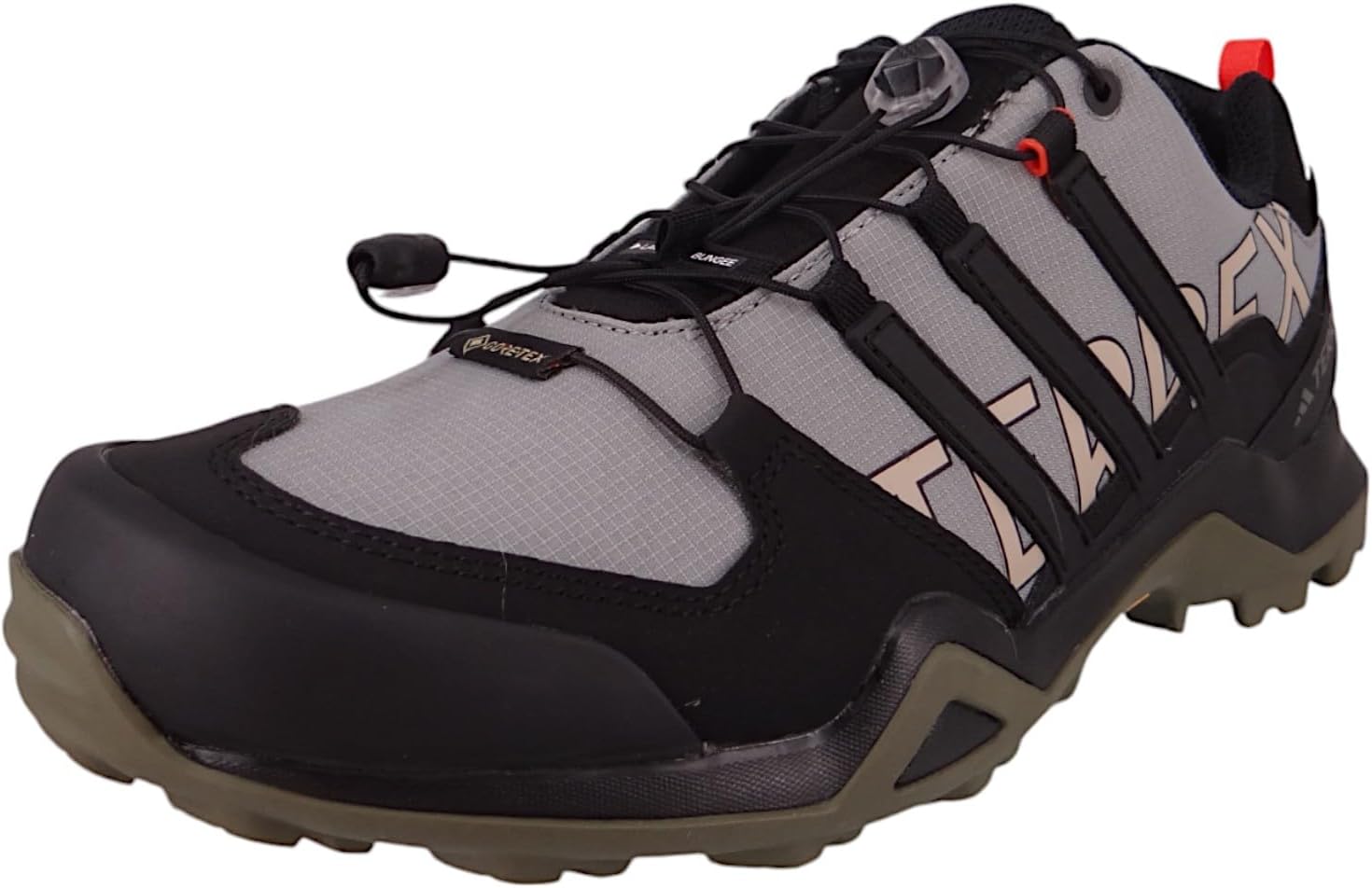 Мужские походные кроссовки adidas Terrex Swift R2 с Gore-tex, черный/серый/оливковый — фото 2