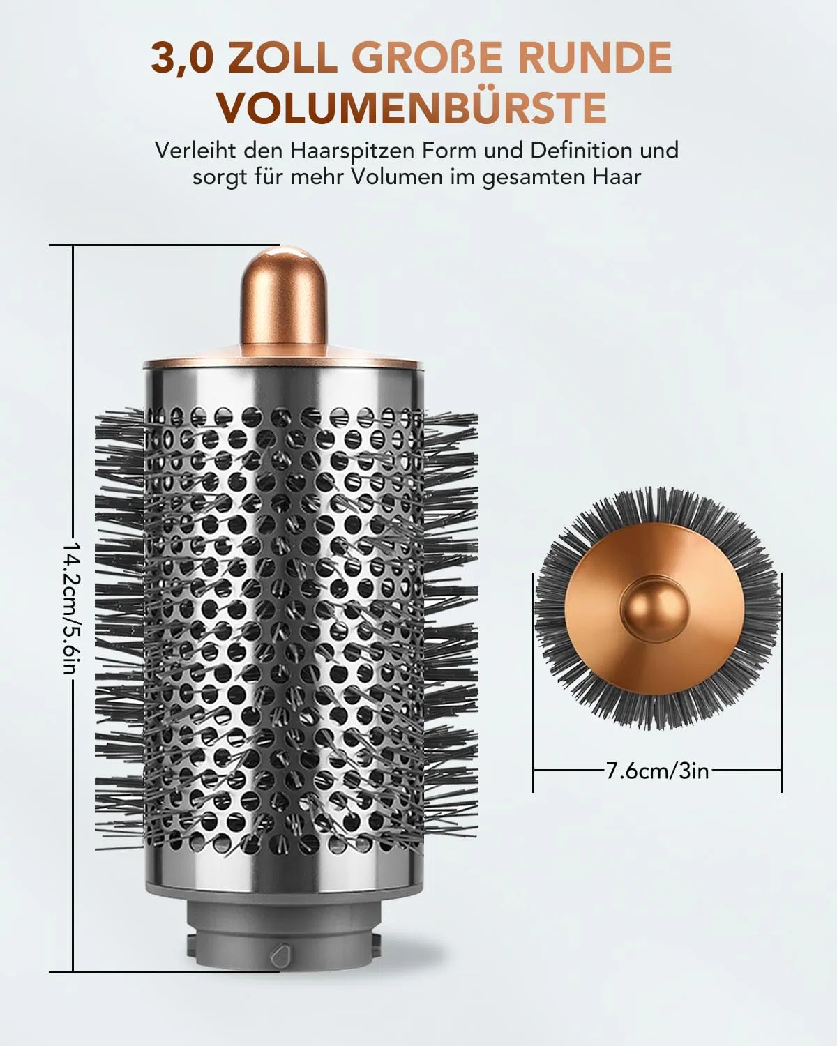 Круглая щетка-насадка для стайлера Dyson Airwrap Tosage, Copper — фото 4