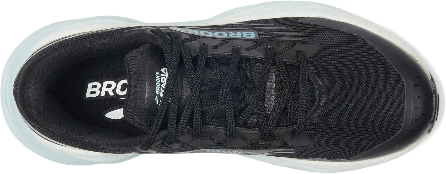 Кроссовки Brooks Cascadia 19 GTX, цвет Black/Ebony/Blue Flower — фото 2
