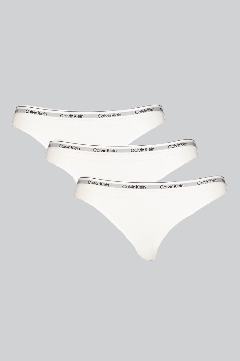 

Бикини с логотипом на талии - 3 пары Calvin Klein, серый