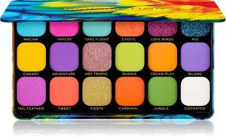 

Палитра теней для век Makeup Revolution Forever Flawless, Bird of Paradise 18× 1,1 g