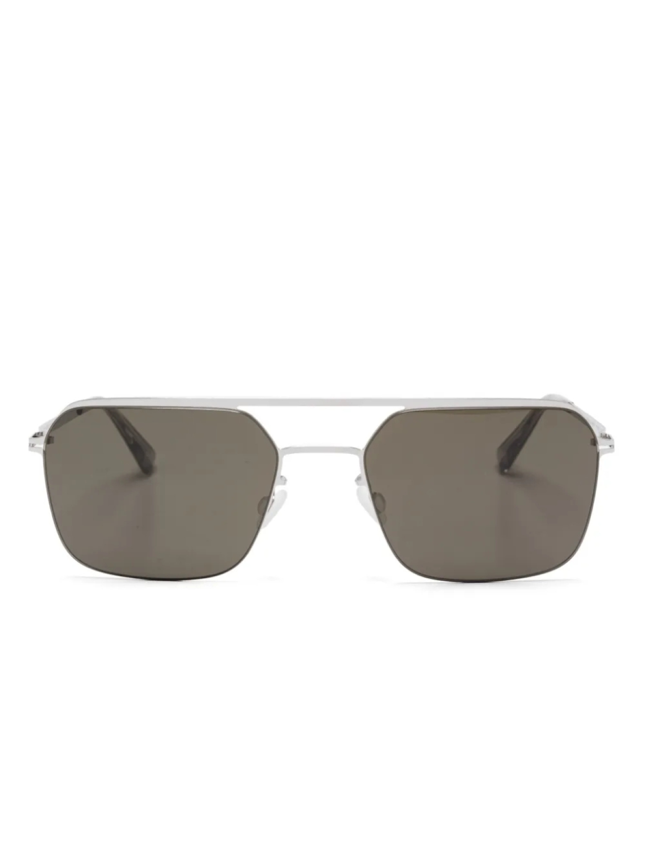 

Mykita солнцезащитные очки в квадратной оправе, серебряный