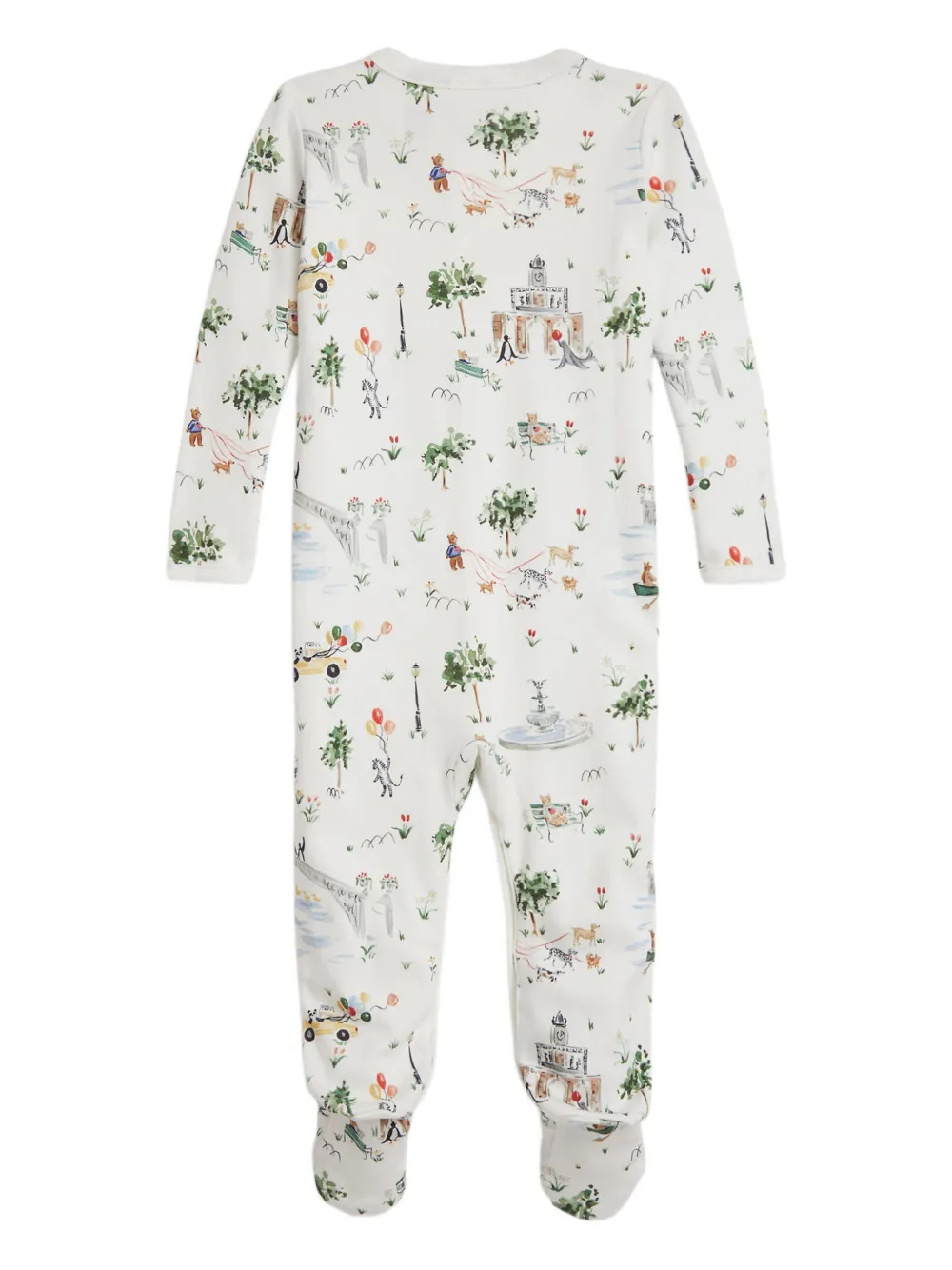Комбинезон с длинными рукавами Polo Ralph Lauren Kids, белый — фото 2