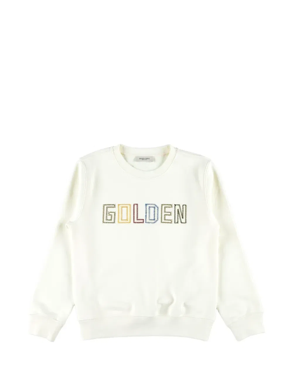 Толстовка с вышивкой Golden Goose Kids, бежевый