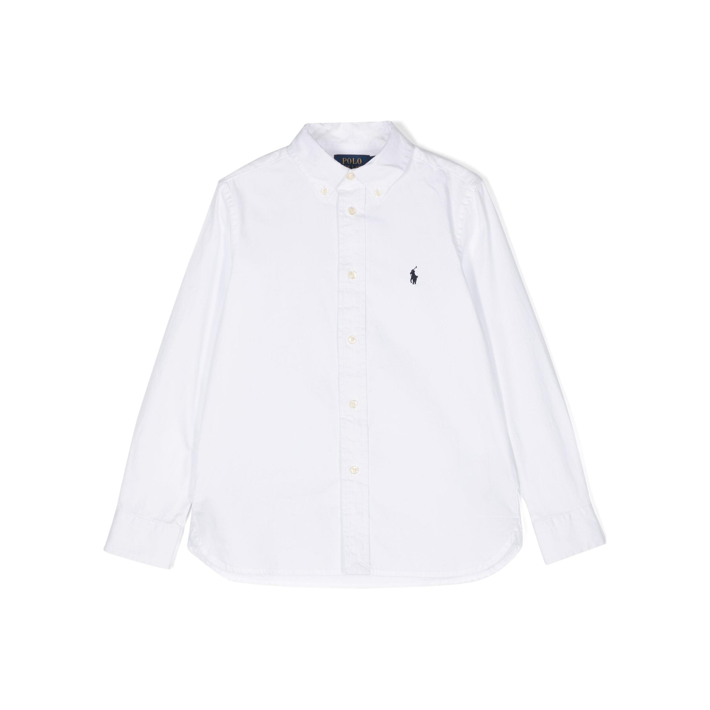 

Polo Ralph Lauren Рубашка осенняя летняя весенняя детская White