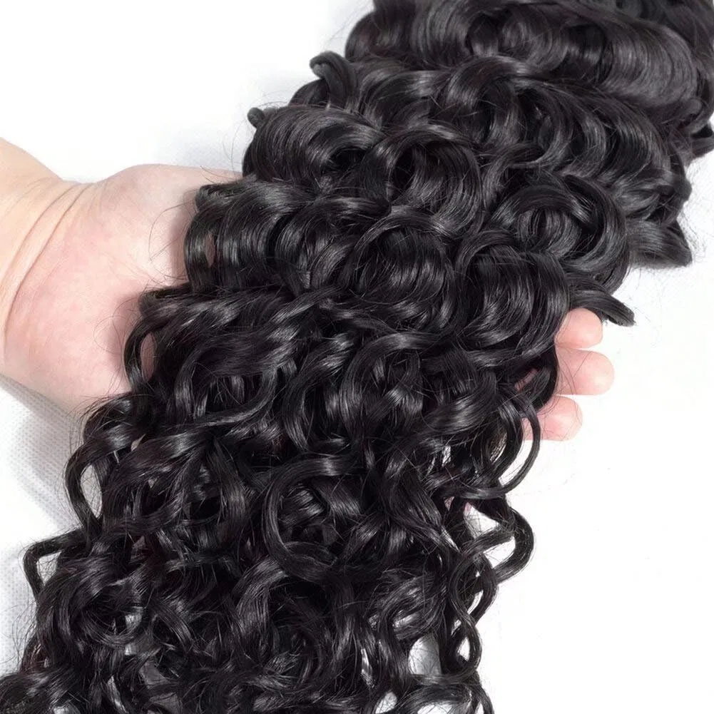 Натуральные кудрявые волосы Ladiary Brazilian Human Hair Water Wave (1 пучок, 10 дюймов) Ladiaryf — фото 4