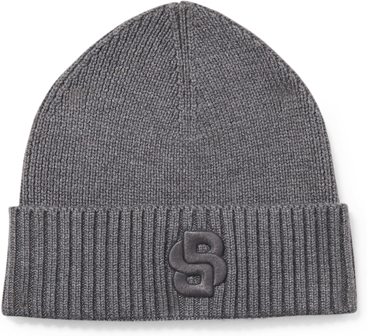 

Мужская шапка Hugo Boss Edo Double B Logo, средне-серая, цвет medium grey
