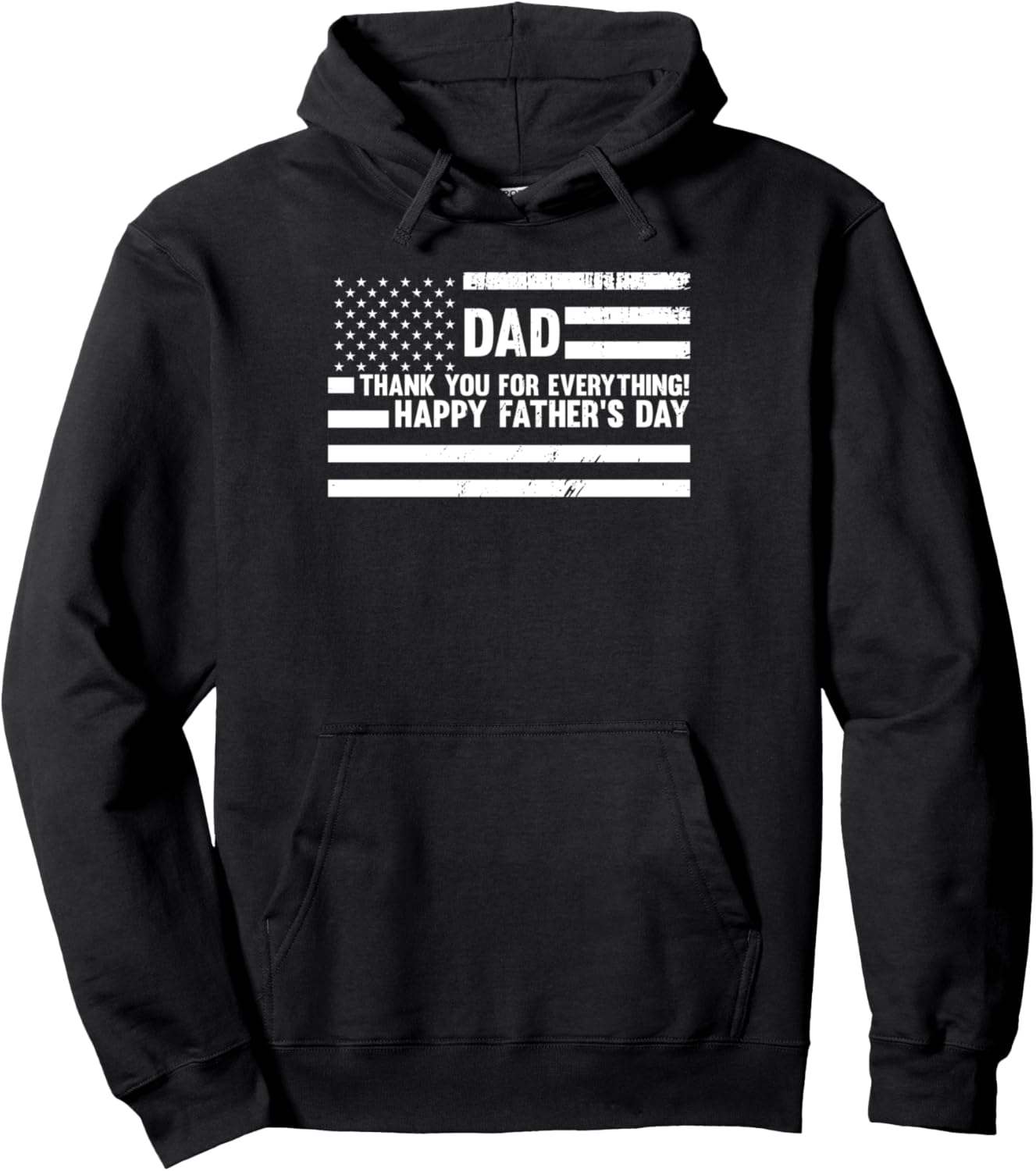 

Папа, спасибо тебе за все. Толстовка с американским флагом Patriotic Father & Daddy Gift, черный