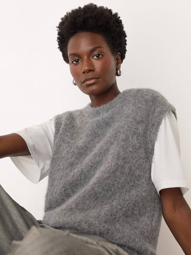 

Топ-майка с короткими рукавами и круглым вырезом из шерстяной смеси Whistles