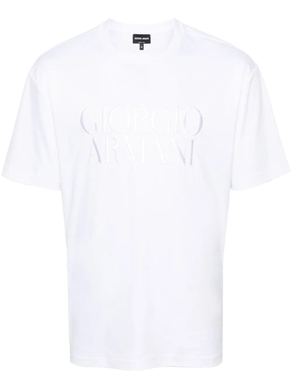 

Футболка с вышитым логотипом GIORGIO ARMANI, белый