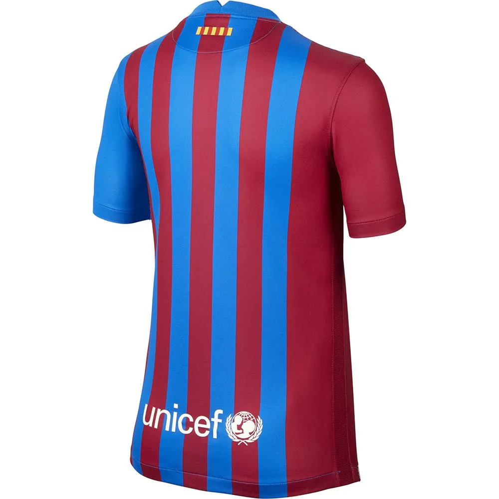 Футболка с коротким рукавом Nike FC Barcelona 21/22 Stadium home junior, синий — фото 4