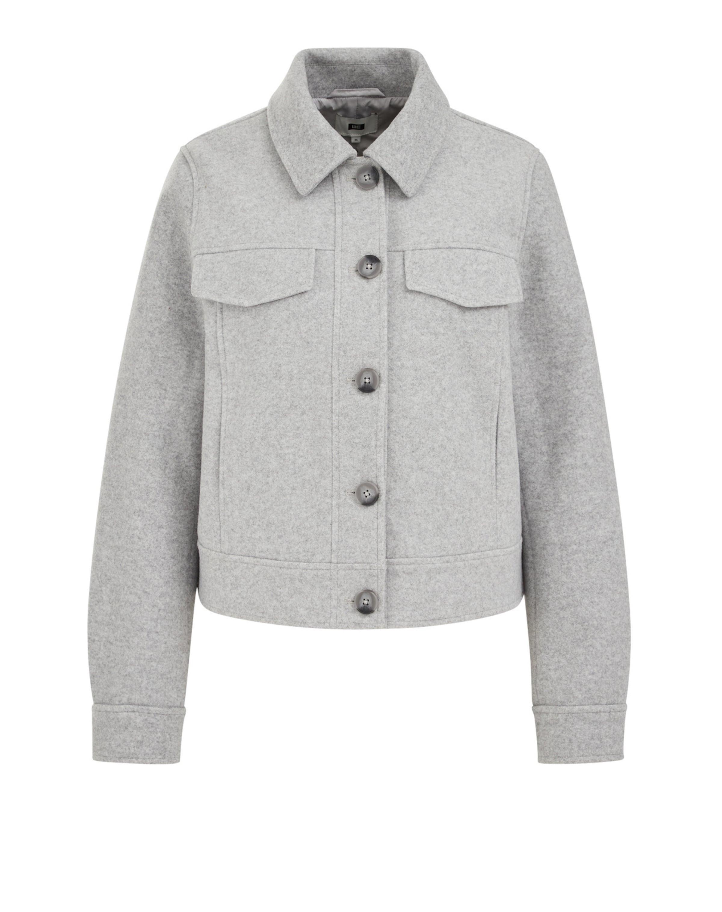 

WE Fashion Межсезонная куртка в светло-сером цвете