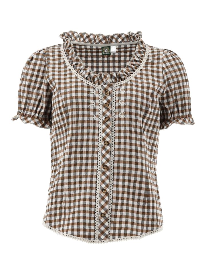 

Традиционная блузка Acurus средне-коричневого цвета OS-Trachten