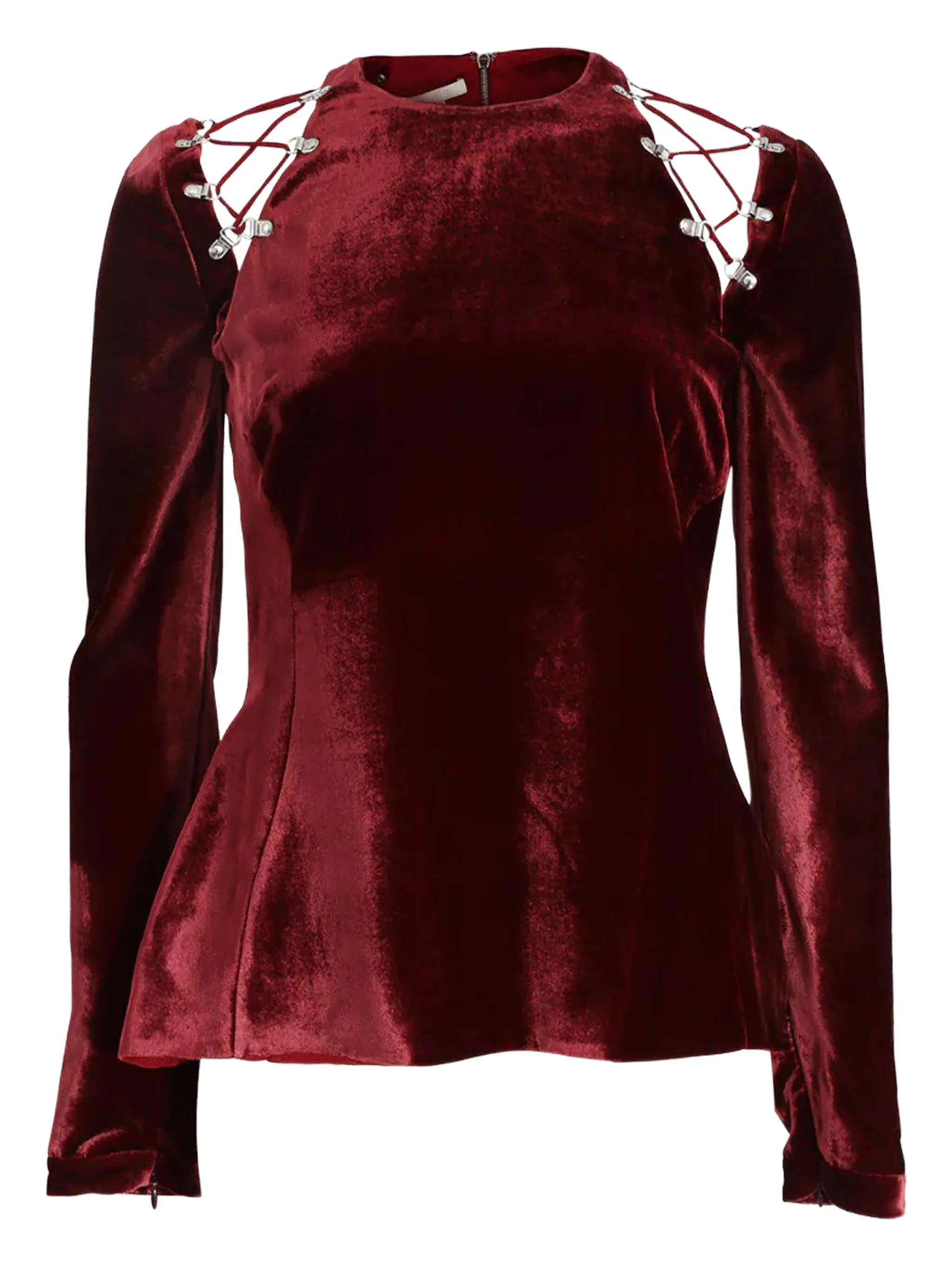 

Бархатная блузка со шнуровкой Antonio Berardi, красный