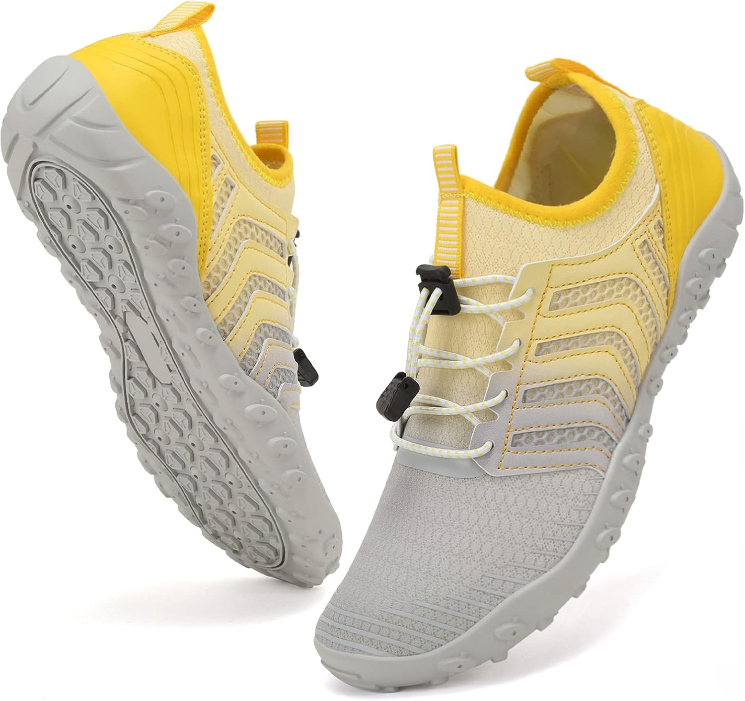 

Водные тапочки WateLves для мужчин и женщин, пляжные и для плавания, быстро сохнущие, акваноски, обувь для бассейна, серфинга, йоги и водной аэробики, желтый/серый