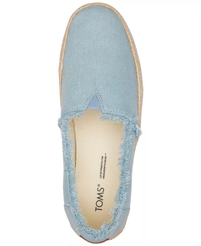 Женские эспадрильи Valencia на платформе из холста TOMS, синий — фото 4