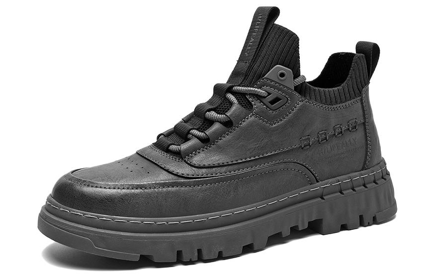 

Повседневные кроссовки мужские низкие черные/темно-серые HLA