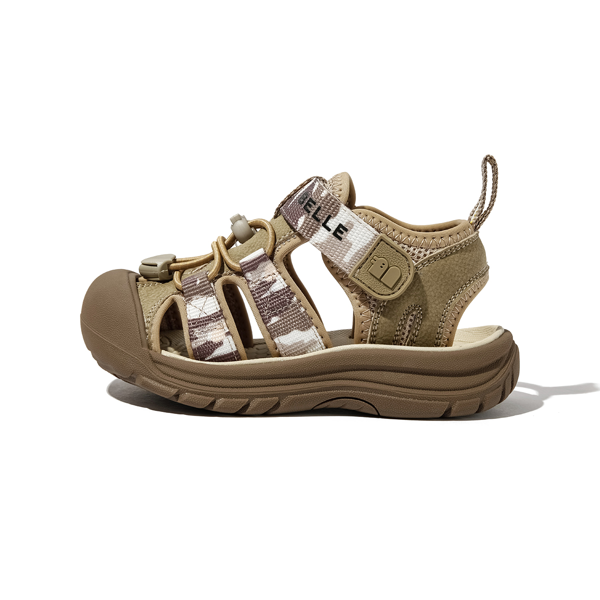 

Детские сандалии с противоскользящей подошвой, антиударной амортизацией, износостойкие и дышащие BELLE, хаки