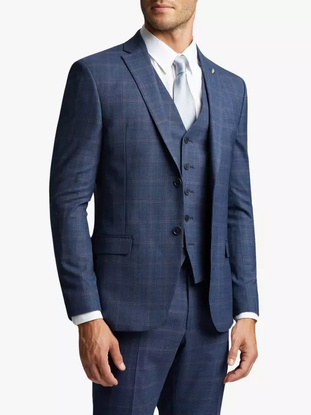 

Куртка Ted Baker Slim Fit Wool Blend Suit, цвет blue/mauve