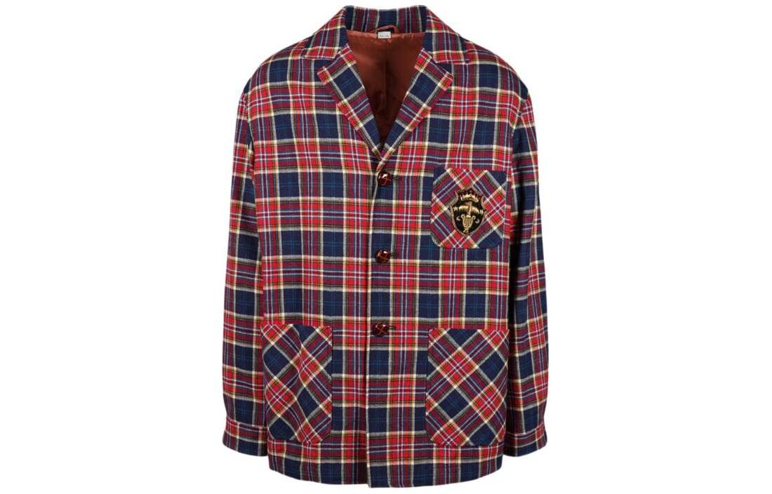 

Шерстяная куртка в клетку Gucci, цвет Multicolor