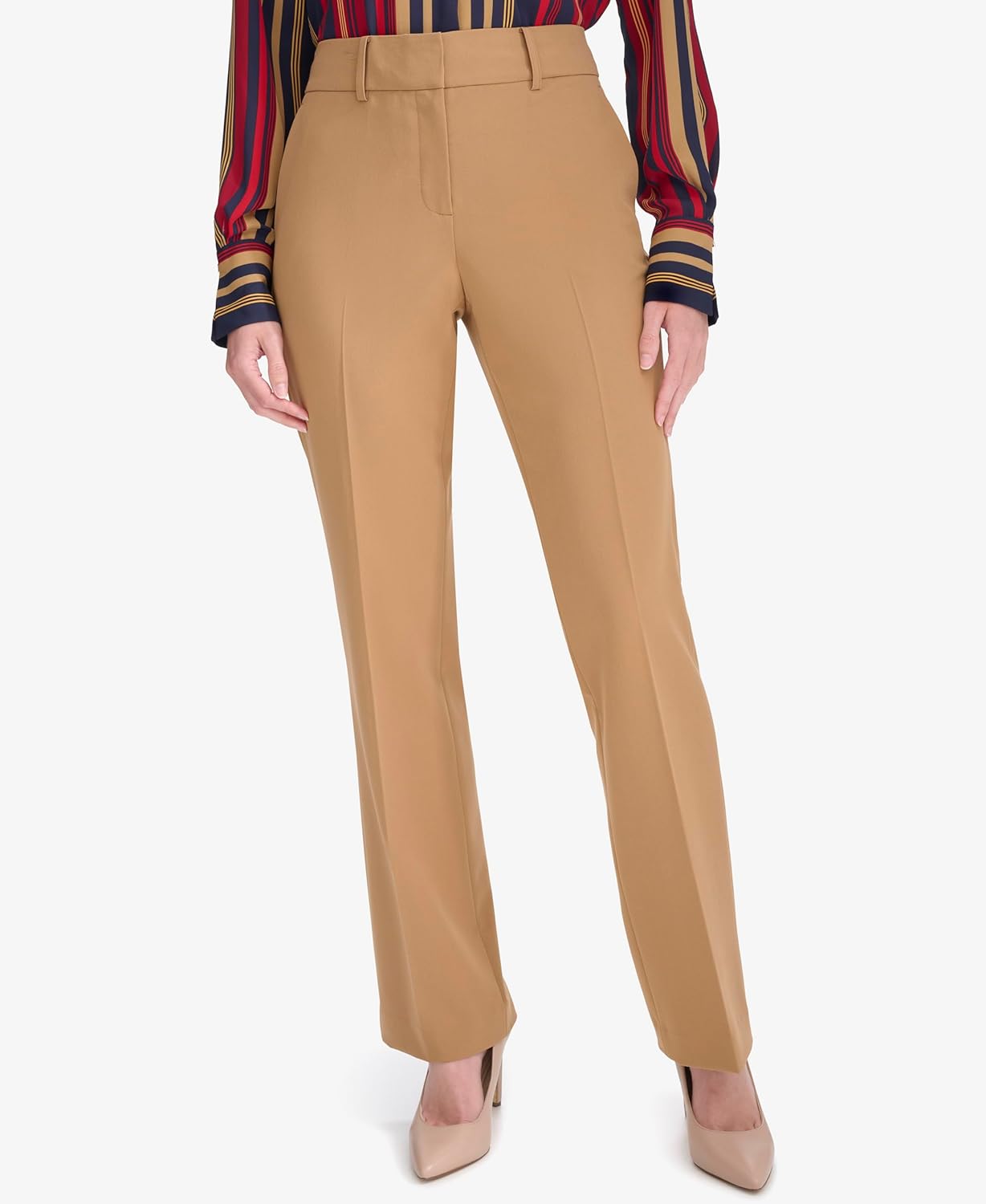Женские брюки-клеш Tommy Hilfiger Sutton - деловые повседневные наряды, Tobacco — фото 2