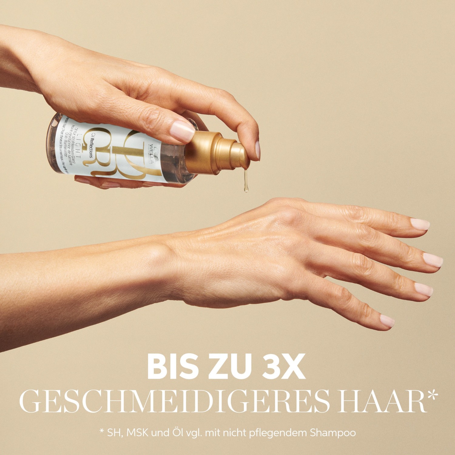Масло для волос oil reflections smoothing oil Wella Professionals, объем 100 мл — фото 3