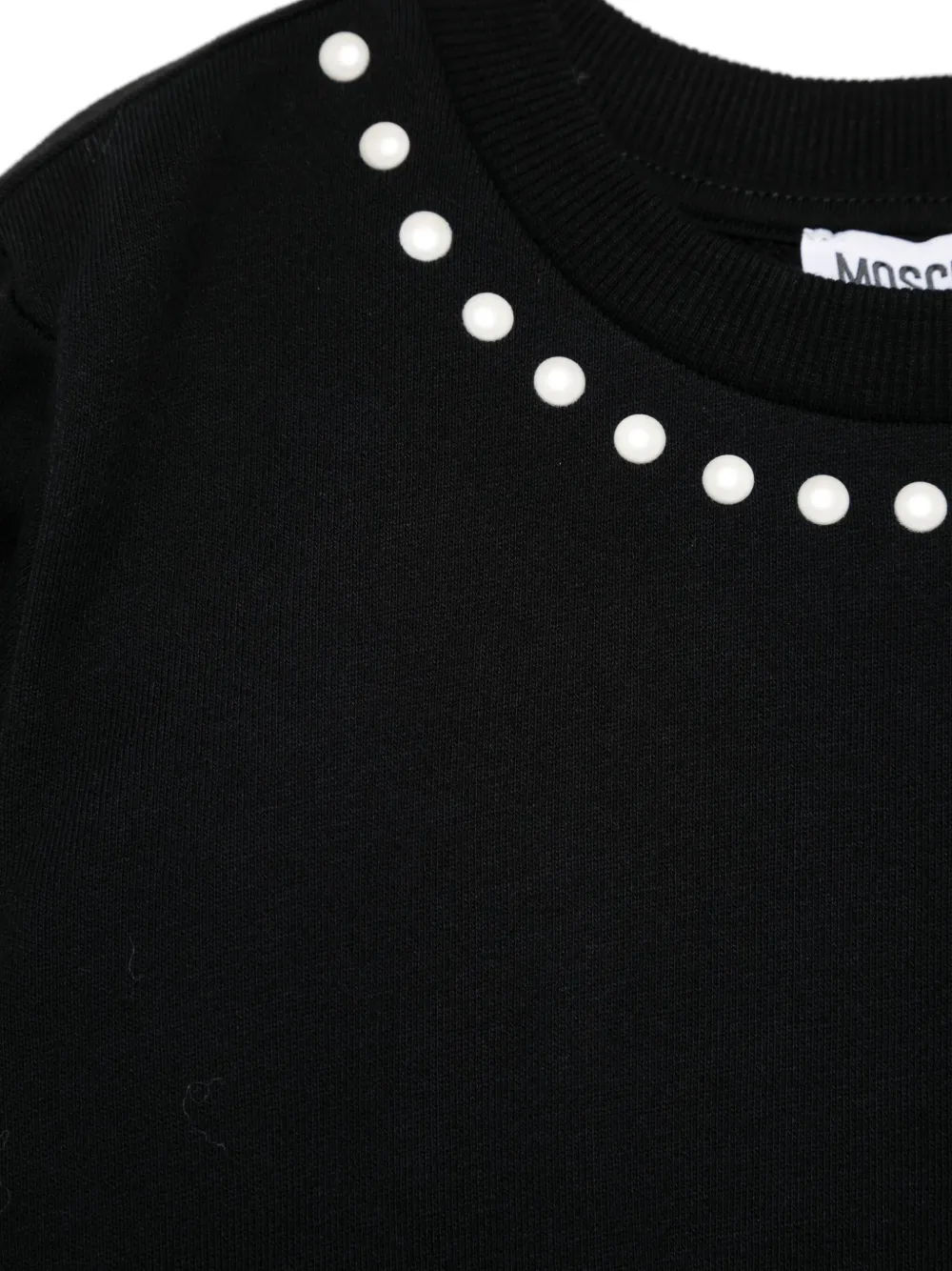 Толстовка Peace And Pearls Moschino Kids, черный — фото 3