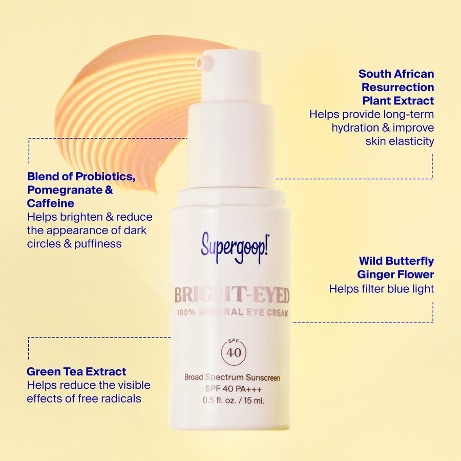 100% минеральный крем для глаз Bright-Eyed SPF 40 Supergoop!, 0.5 oz/15 mL — фото 4