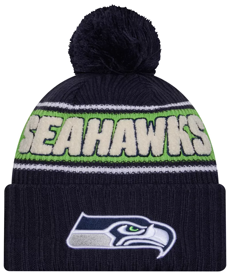 

Мужская цветная вязаная шапка New Era Seattle Seahawks Sideline Sport Team
