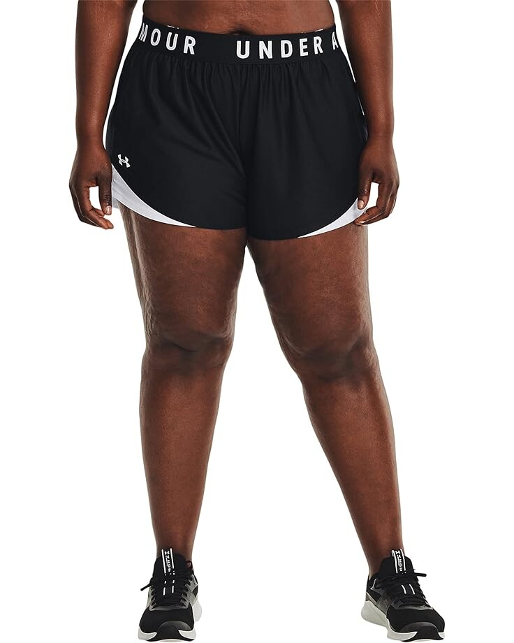 

Шорты Under Armour Plus Size Play Up 3.0, цвет Black/White 1