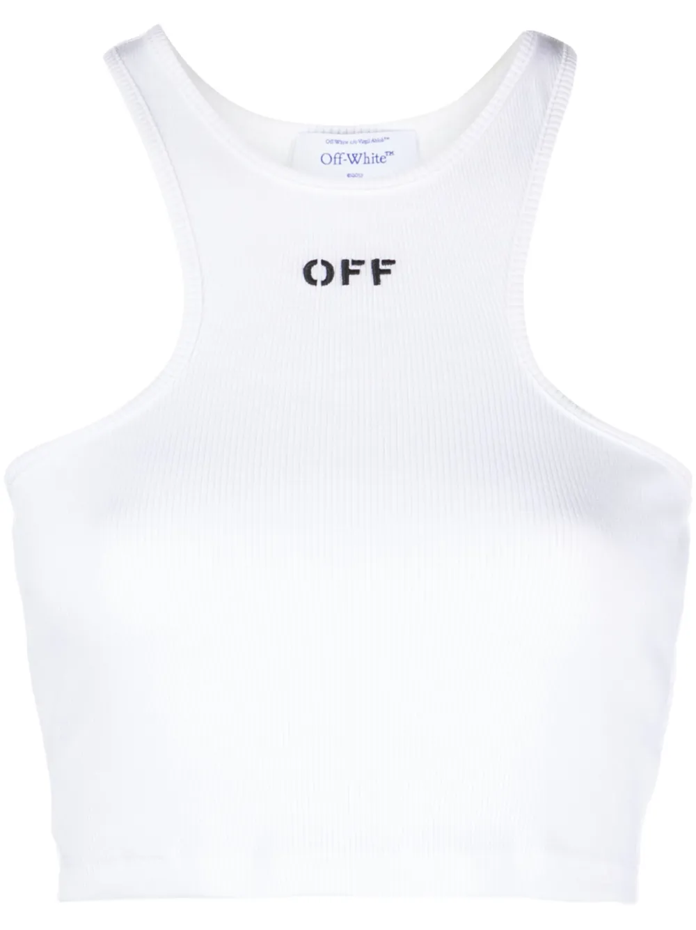 

Укороченный топ Off-Stamp в рубчик OFF-WHITE, белый