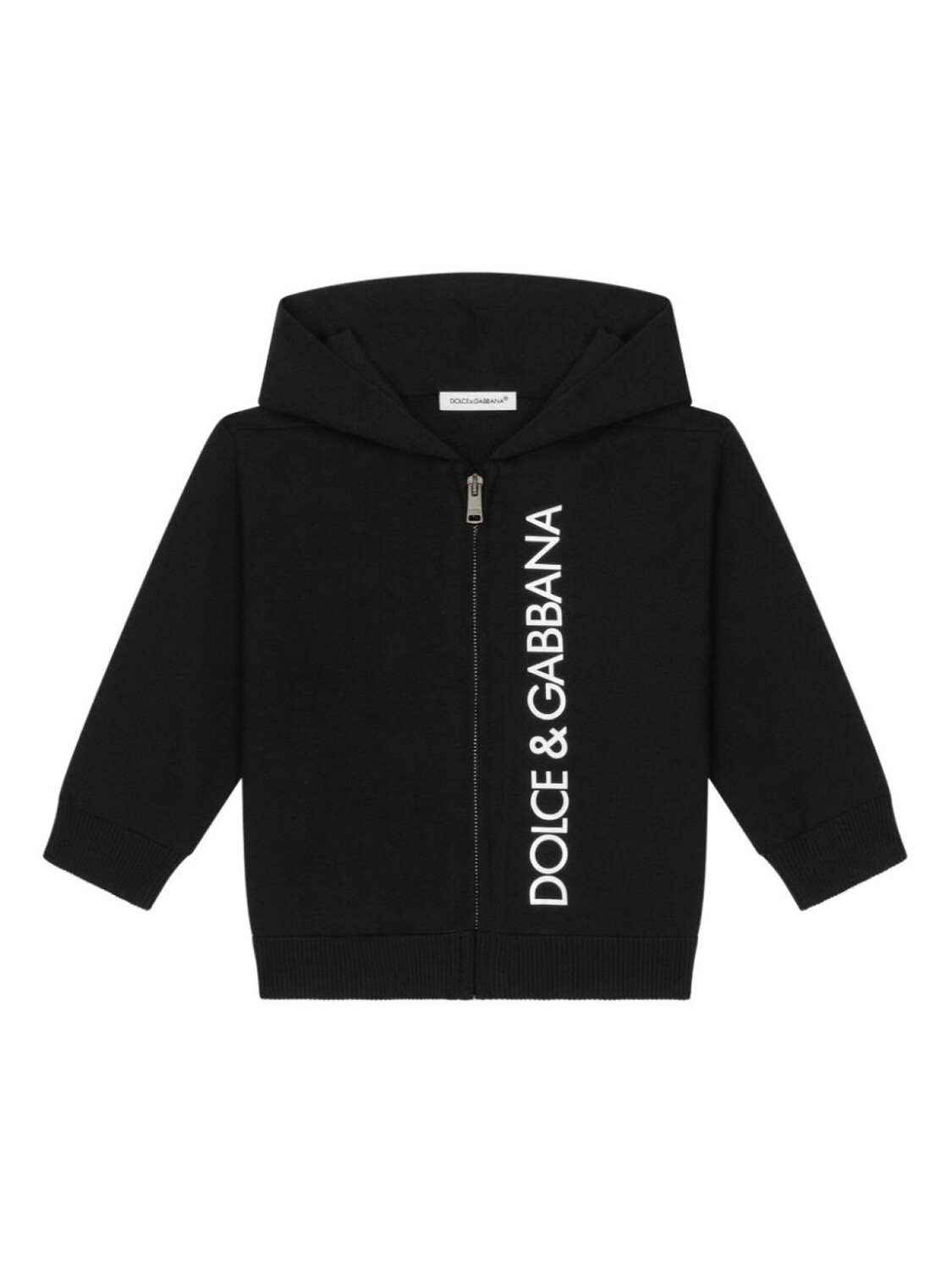 

Dolce & Gabbana худи на молнии с логотипом, черный