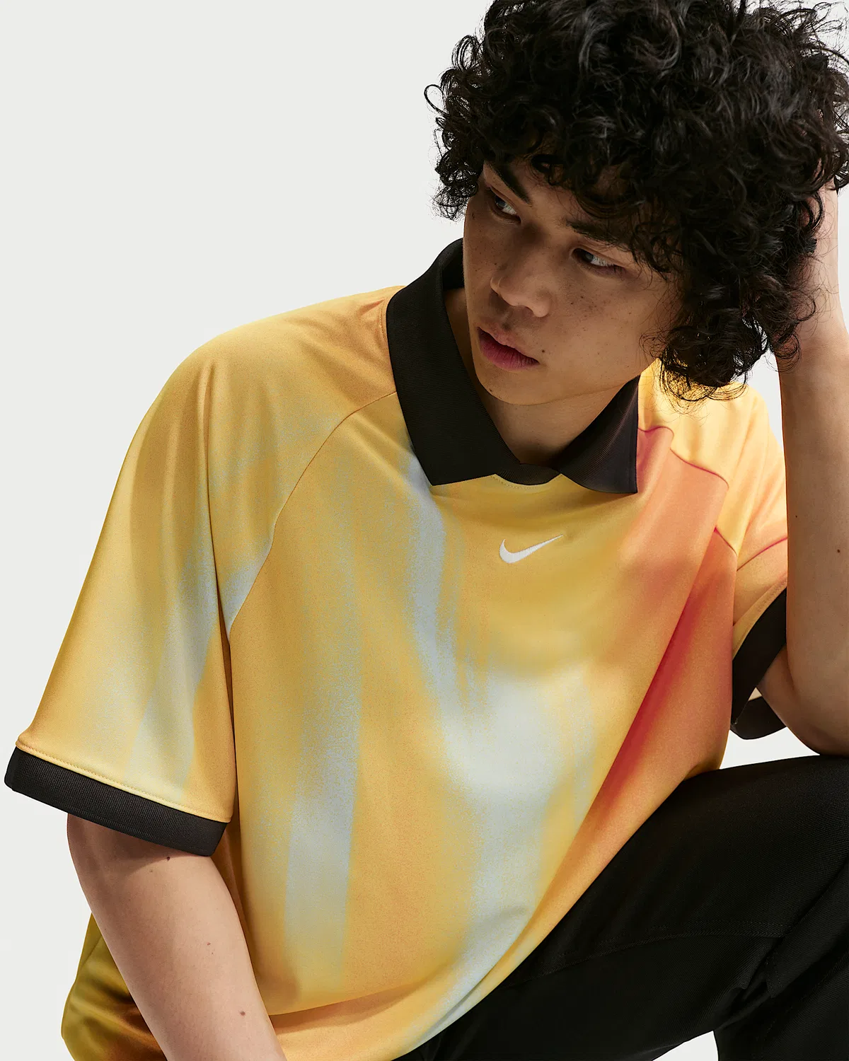Мужская джерси для скейтбординга Nike SB Dri-FIT Jacquard "Sunset", Topaz Gold — фото 3