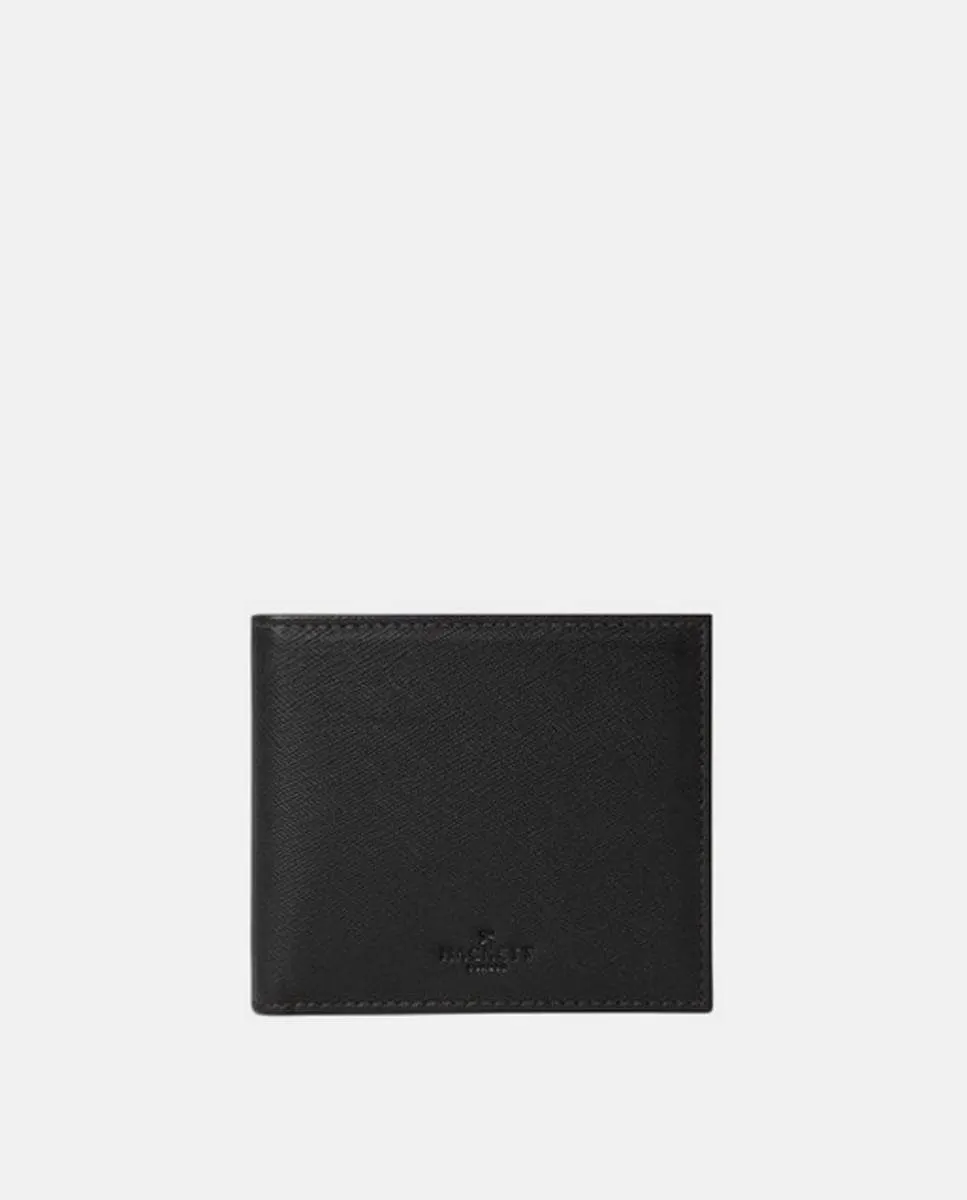 

Кожаный бумажник для карт и банкнот с выгравированным мужским логотипом Hackett, коричневый