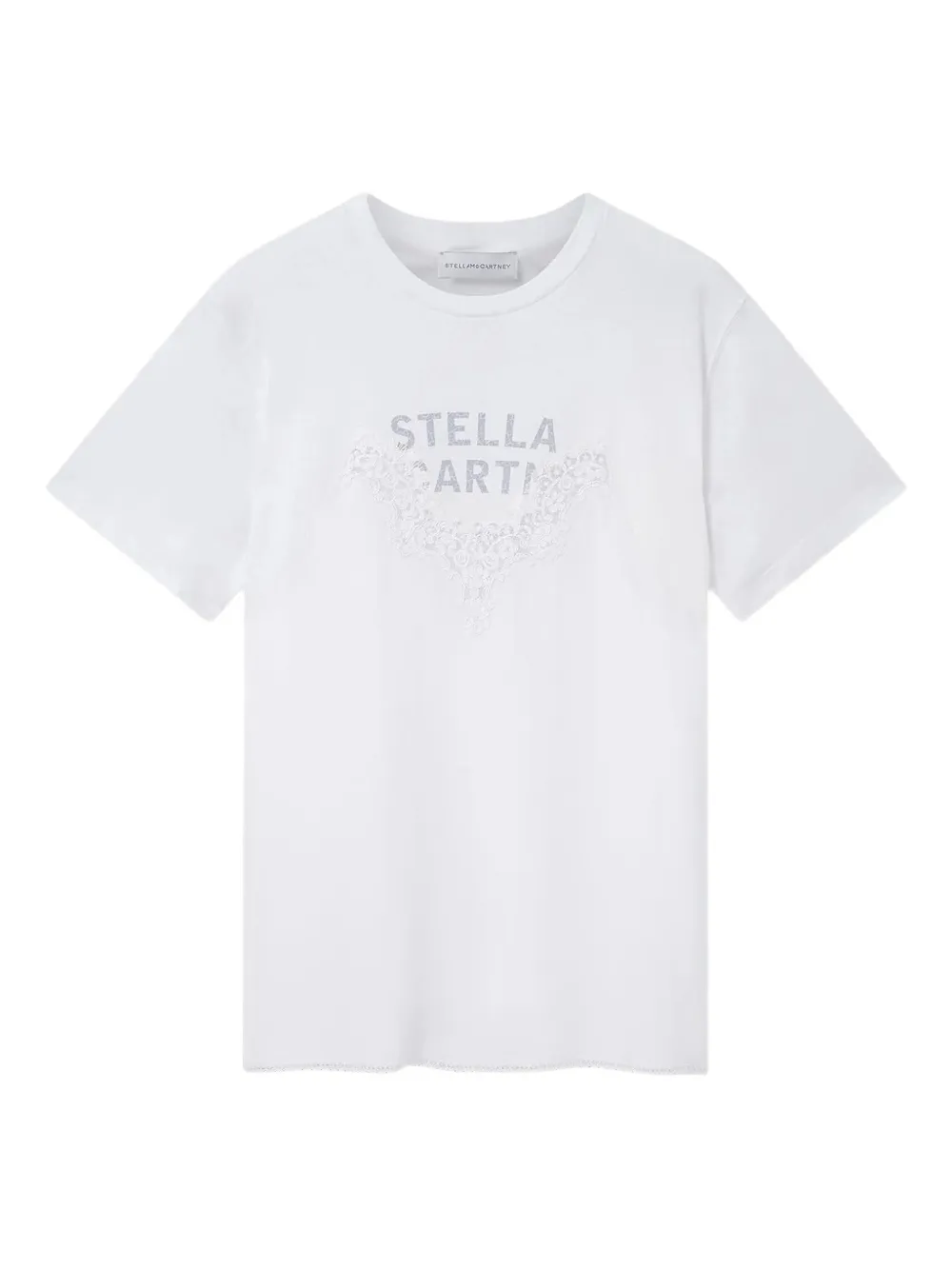 Футболка с кружевной отделкой STELLA MCCARTNEY, белый — фото 2