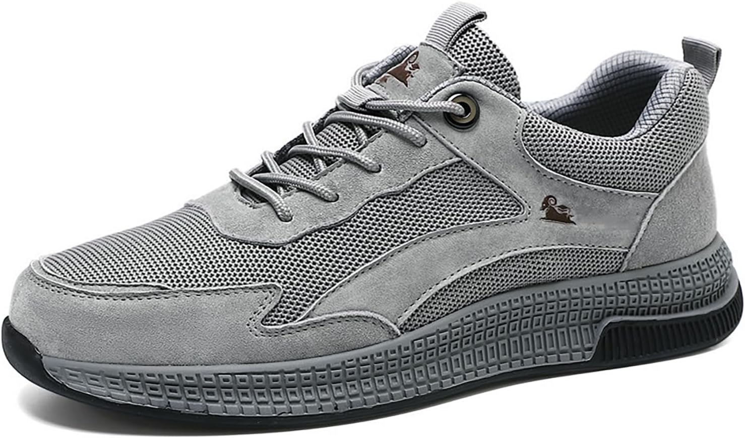 

Мужские кроссовки Cubicbee с толстой подошвой, шнуровкой, вязаные, легкие, дышащие, с сетчатым верхом, противоскользящие, для бега, тенниса, повседневные, для тренажерного зала и прогулок, серый