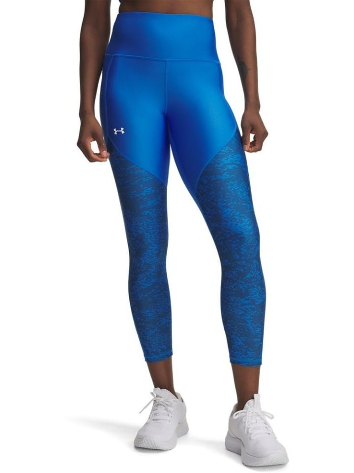 

Леггинсы "Tech Print Panel Ankle Leg" синего цвета Under Armour