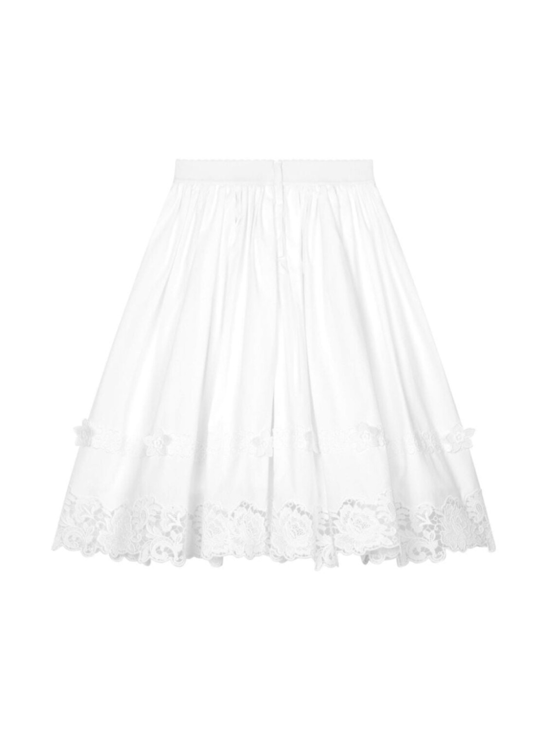Dolce & Gabbana Kids юбка с отделкой в технике макраме, белый — фото 2