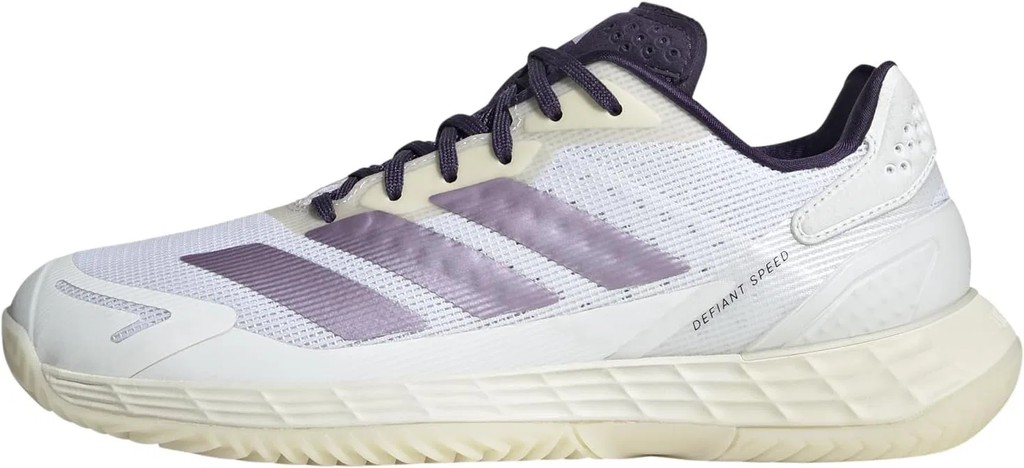 Кроссовки теннисные Adidas Defiant Speed 2, White/Powder Plum/Aurora Plum