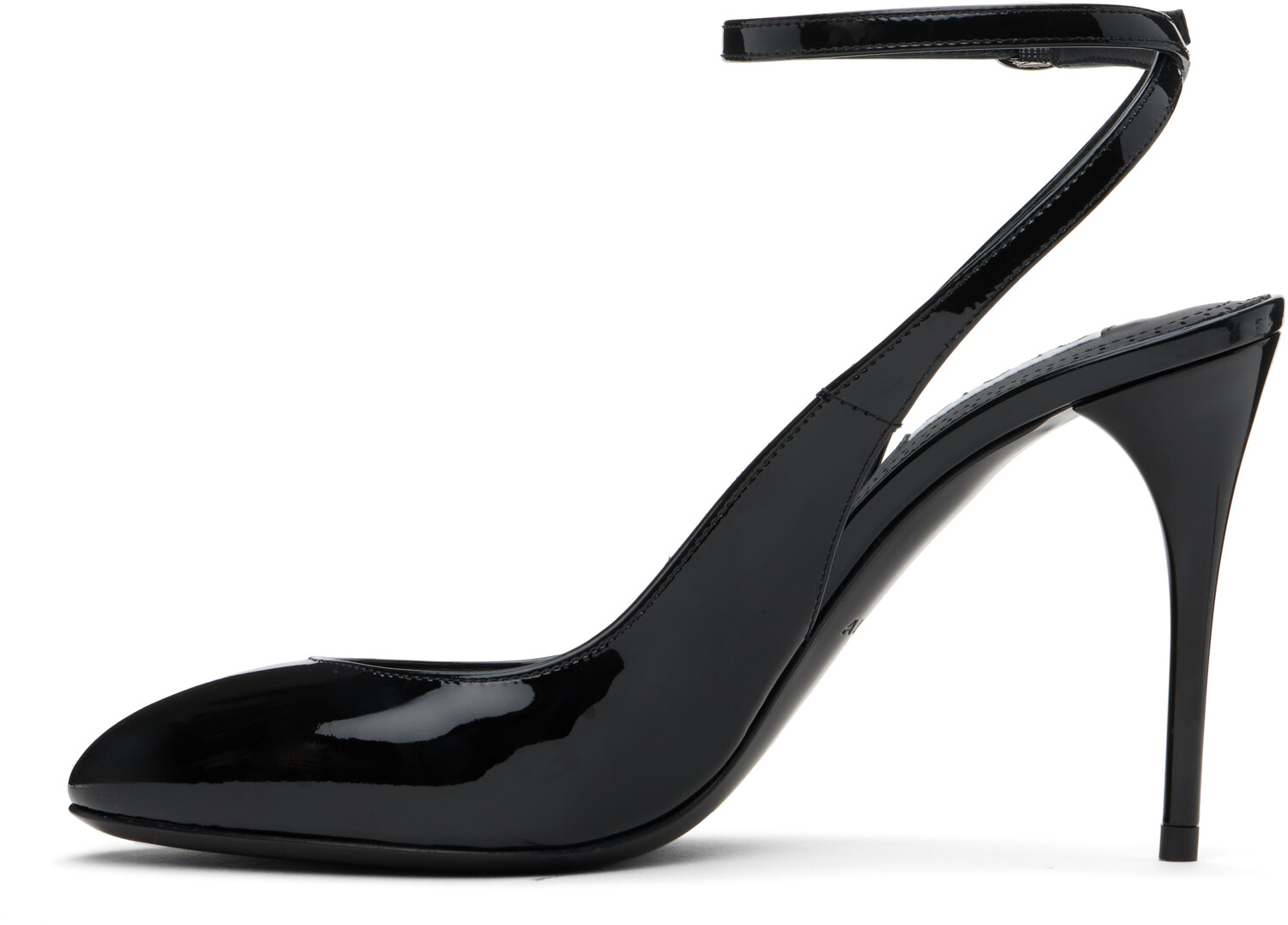 Черные лакированные туфли на каблуке Slingback 90 из телячьей кожи ALAÏA — фото 3