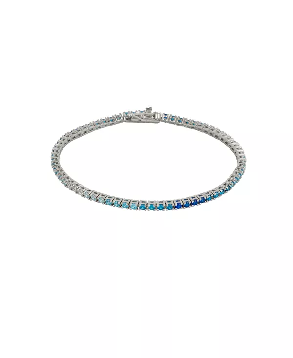 

Теннисный браслет из стерлингового серебра с синим градиентом Spero London, silver