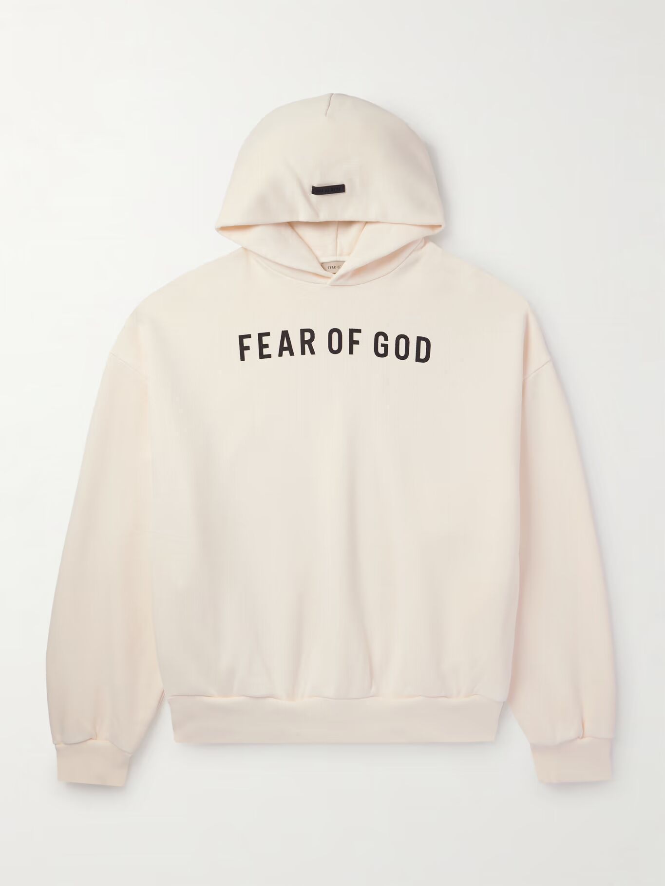

Толстовка с капюшоном из хлопкового джерси с принтом FEAR OF GOD, кремовый