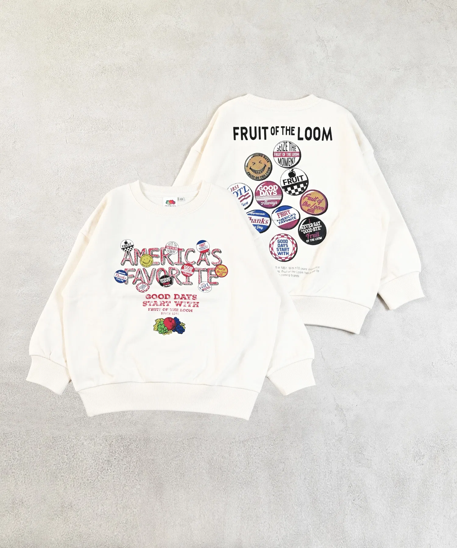 【FRUIT OF THE LOOM】 Эксклюзивная толстовка с принтом