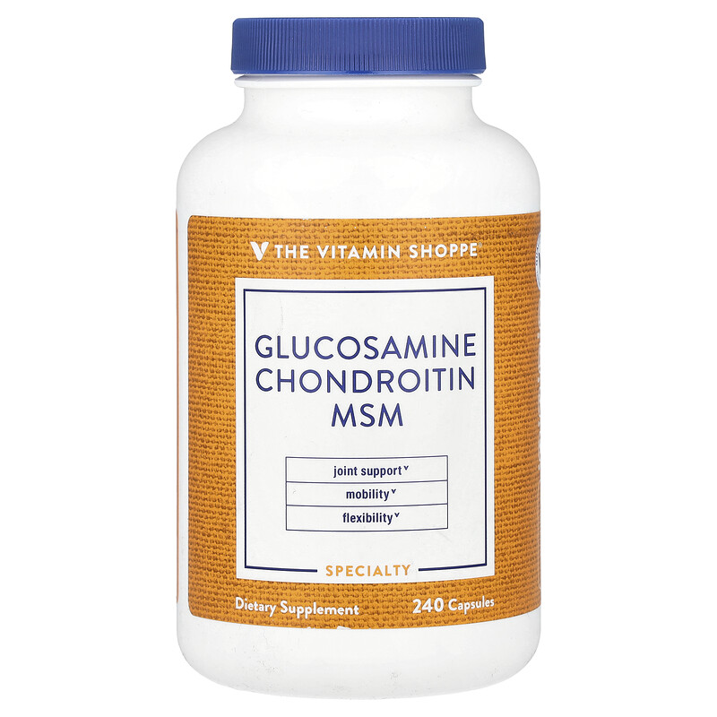 

The Vitamin Shoppe, Глюкозамин хондроитин МСМ, 240 капсул