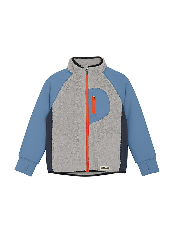 

Флисовая куртка серо-синего цвета Color Kids
