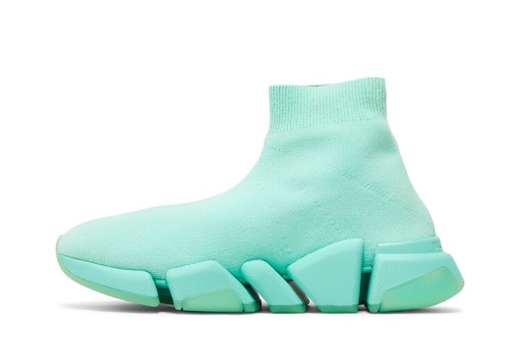 Кроссовки Balenciaga Wmns Speed 2.0 Sneaker Transparent Sole - Green, зеленый — фото 3