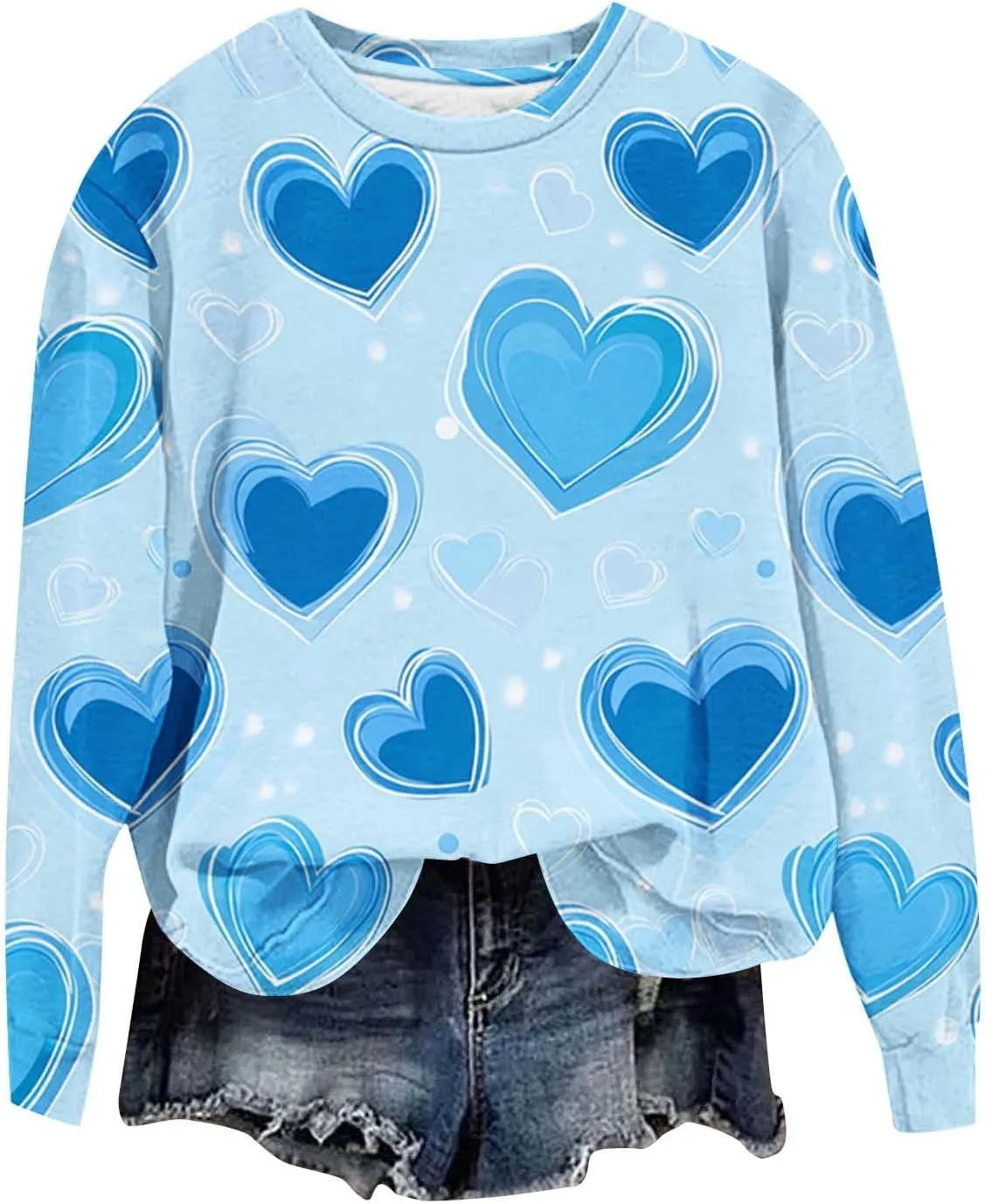 

Свитшот женский с принтом в виде сердца Furundly