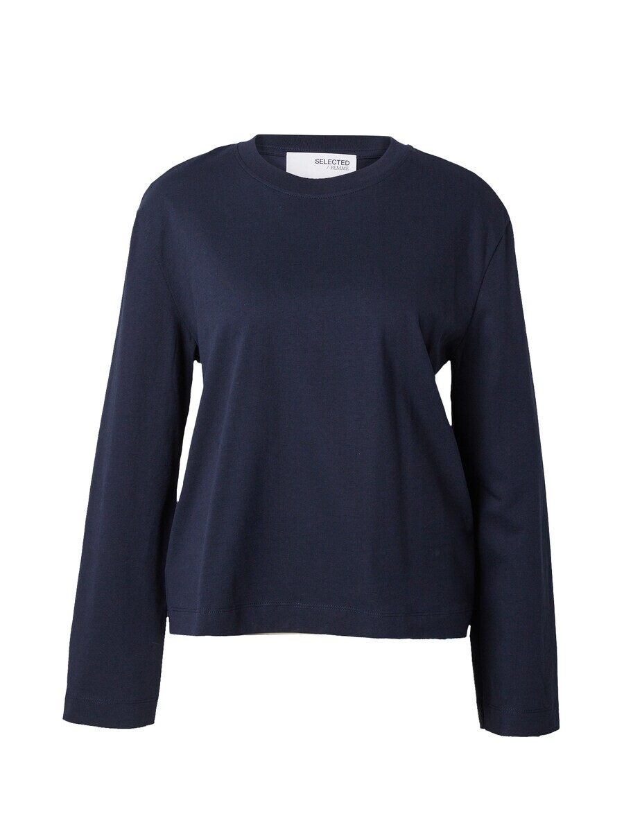 

Лонгслив SELECTED FEMME Shirt SLFEssential, темно-синий